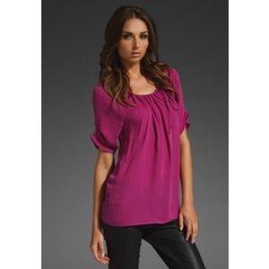 NWOT+Free ShippingJoie Jung Matte 100% Silk Blouse